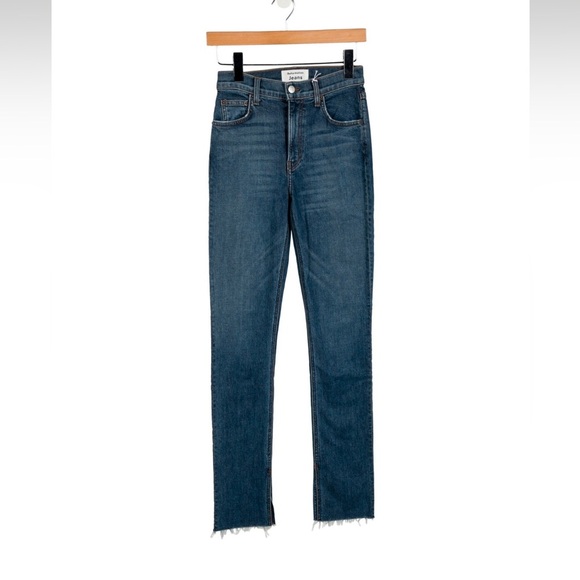 NWT Reformation Riley Frayed Denim Jeans- Size 24 in Rhine - Picture 2 of 10